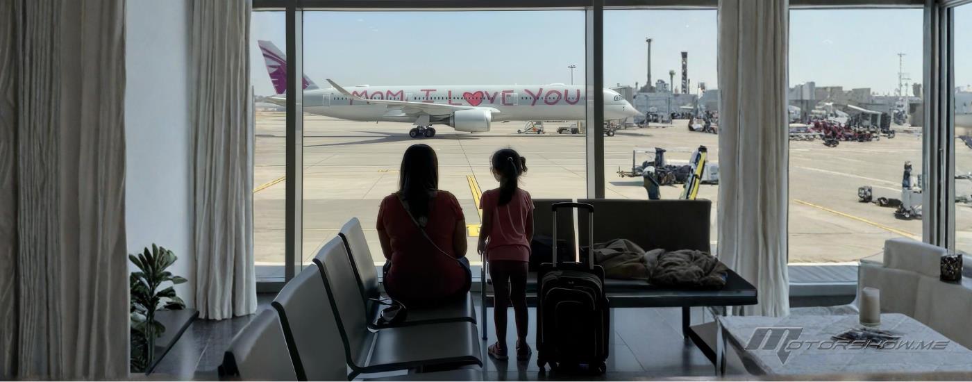 "رسالة حب من السماء: طائرة تهدي الأم يومًا مميزًا"