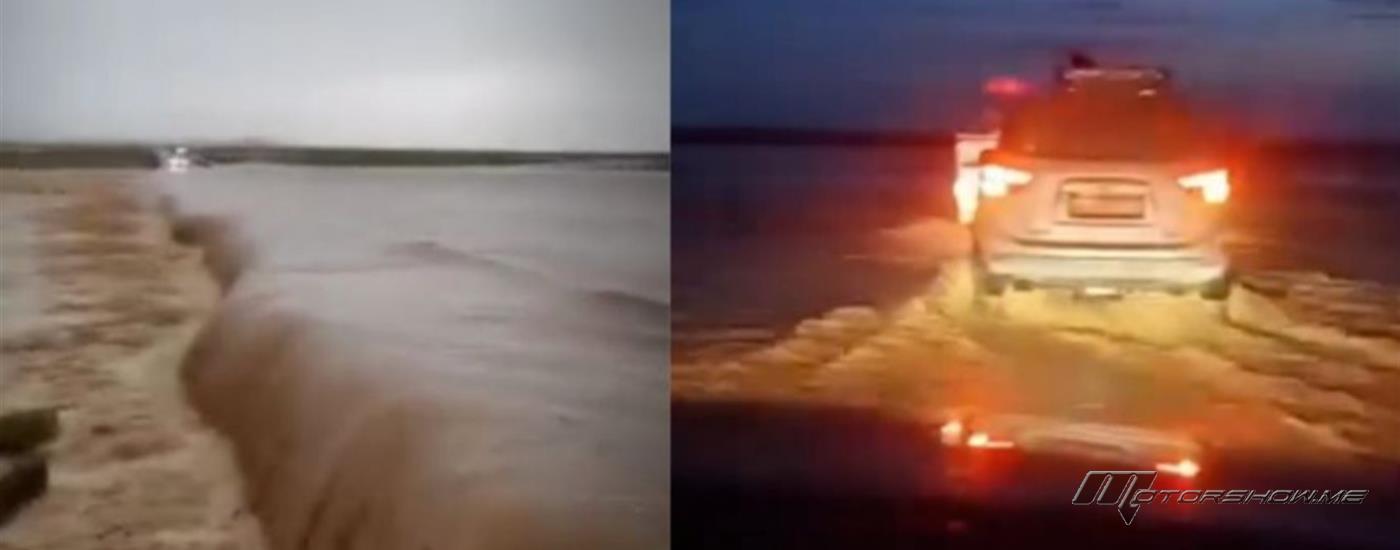 سيول مفاجئة في ريف حماة الشرقي تتسبب بانقلاب سيارات وإغلاق طريق الرقة مؤقتًا