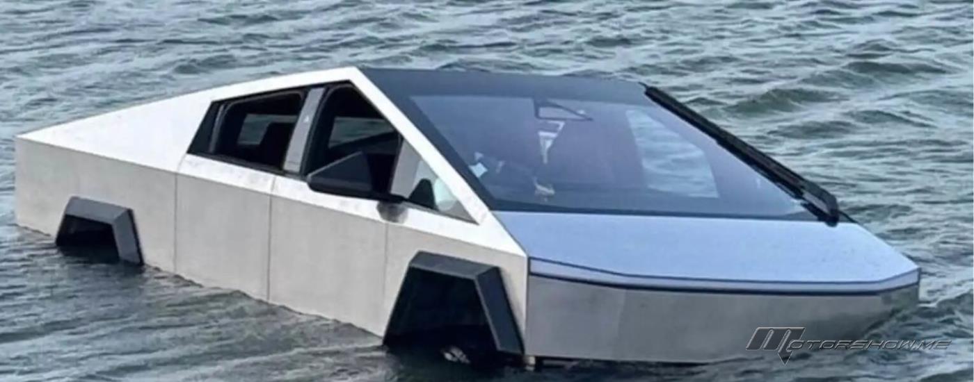 رجل يواجه اتهامات بعد قيادة “Cybertruck” عمداً إلى بحيرة لاختبار ميزة “Wade Mode”