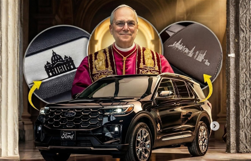 هدية من شيكاغو إلى الفاتيكان: فورد تقدّم إكسبلورر مخصصة للبابا ليو الرابع عشر