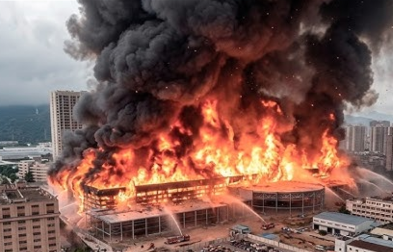 حريق ضخم في مرآب سيارات داخل مصنع BYD في شنتشن الصينية